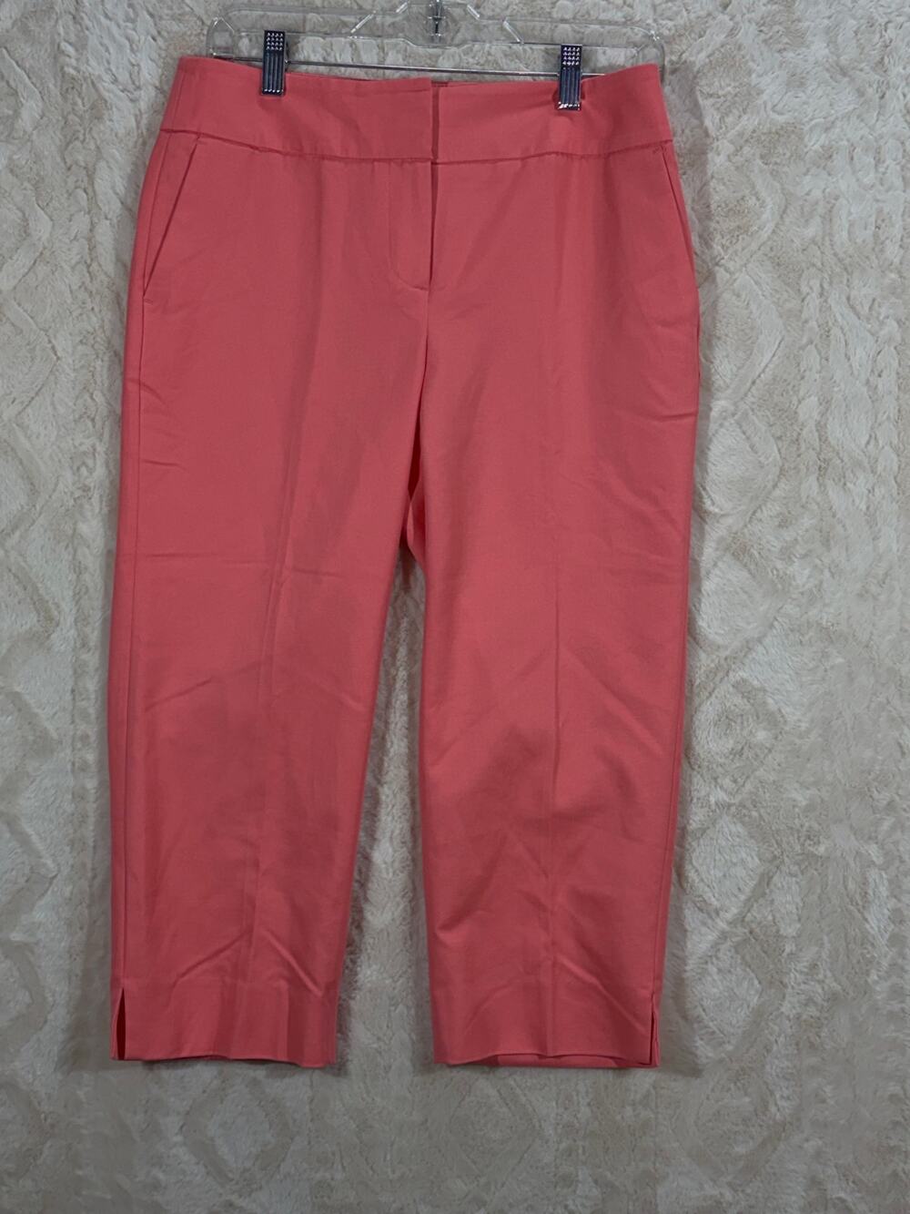 Laura Ashley Womens 4 Coral Pink Capri Dress Pants NWOT